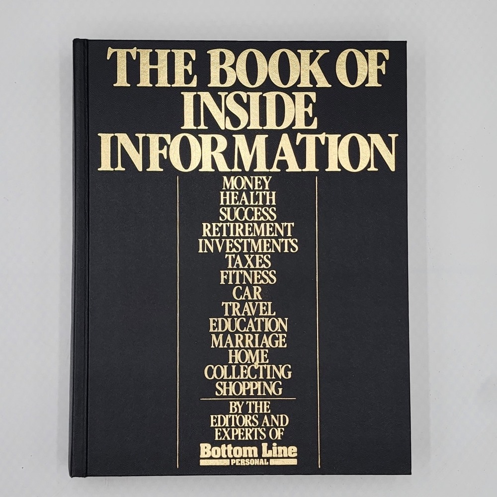The Book of Inside Information Bottom Line Personal Hardcover 1991 Finance Guide